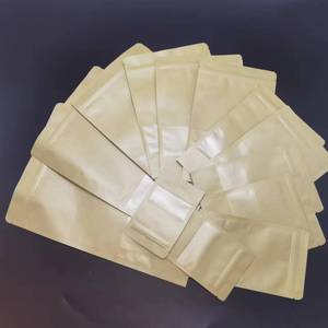 Sac autoportant en papier kraft jaune <span class=keywords><strong>pour</strong></span> fenêtre Sac de céréales <span class=keywords><strong>pour</strong></span> collation Sac à zip-lock <span class=keywords><strong>pour</strong></span> fruits secs - Product Image 3
