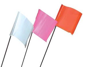 Couleur de taille personnalisée 2.5x3.5 pouces marqueurs de cour de bâton drapeaux de logo colorés pour les drapeaux de pelouse d'enquête d'irrigation de paysage - Product Image 3