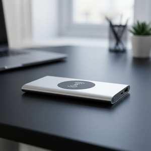 Power Bank Wireless Senza Marca da 4000 mAh con USB-C, in Alluminio Riciclato, Ecologico, Modello Promozionale 'Juice' 124384-2 - Product Image 2