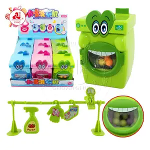 Juguetes De lavadoras de boca grande con línea de ropa, juguetes de candy / button y candy de cuentas