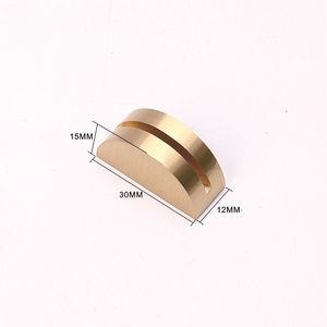 Brass Half Round Card Holder 30mm X 15mm X 12mm Desk <b>Name</b> <b>Tag</b> Stand For Office Display - Product Image 1