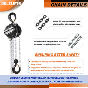 Bloque de cadena de acero inoxidable, 1,5 toneladas, cadena de elevación, <span class=keywords><strong>polipasto</strong></span> y poleas pequeñas - Product Image 2
