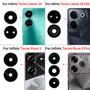 Verre d'objectif de caméra arrière pour Infinix <span class=keywords><strong>Tecno</strong></span> Camon 19 <span class=keywords><strong>Pro</strong></span> 20 CK6 <span class=keywords><strong>X2</strong></span> Pova 4 5 6 <span class=keywords><strong>Pro</strong></span>, pièces de rechange pour téléphone portable en gros - Product Image 3