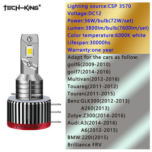 TECH-KING <span class=keywords><strong>Prix</strong></span> d'usine DRL Mini phare LED de haute qualité 36W 3800Lm Phare de <span class=keywords><strong>voiture</strong></span> Lampe H15 LED  <span class=keywords><strong>Voiture</strong></span>  <span class=keywords><strong>Ampoule</strong></span> H15 Universelle - Product Image 6