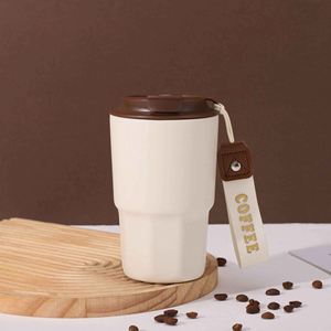 Stainless Steel Office Cup Tumbler Vacuum <b>Flask</b> with Lid Leak-Proof Minimalist Design for Travel Coffee Business Use - Product Image 5
