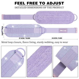 LADYGLOW En gros Sangles <span class=keywords><strong>de</strong></span> <span class=keywords><strong>musculation</strong></span> respirantes et durables violettes pailletées, Bandes <span class=keywords><strong>de</strong></span> maintien pour poignets <span class=keywords><strong>de</strong></span> fitness, Coussinets <span class=keywords><strong>de</strong></span> barre en mousse, <span class=keywords><strong>Ceinture</strong></span> <span class=keywords><strong>de</strong></span> <span class=keywords><strong>musculation</strong></span> - Product Image 4