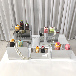 Modern SMOOTHSilver Color Stainless Steel Wedding Cake Display <b>Stand</b> Party Decorations Metal Dessert <b>Plinth</b> - Product Image 1