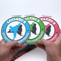 Médailles personnalisées en alliage de zinc fabriquées en Chine pour le Kung Fu, la boxe, le WKF, le BJJ, le Jiu-Jitsu, la lutte, le karaté grec, le taekwondo, le judo