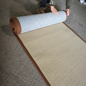 Làm bằng tay tự nhiên bện đay Thảm màu rắn trong nhà ngoài trời sàn <span class=keywords><strong>Mat</strong></span> Raffia cỏ rơm Đồng bằng phong cách thủ công kỹ thuật nhà - Product Image 4