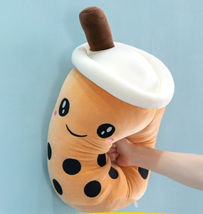 Coussin en peluche doux de 50 cm, motif dessin animé Kawaii, fruits, lait, boba, thé aux bulles, café, rembourré en coton PP - Product Image 6