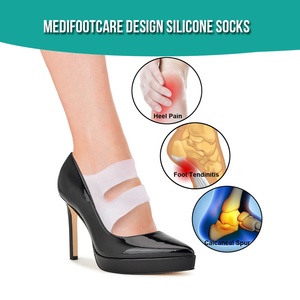 Fasciite plantaire SEBS protège-talons tasses talons éperon douleur coussins coussinets pour <span class=keywords><strong>tendinite</strong></span> d'<span class=keywords><strong>achille</strong></span> sec fissuré talon et soutien de la voûte plantaire - Product Image 6
