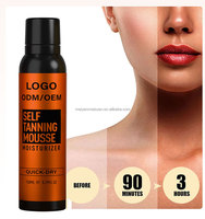 Spray Autobronceador con Color de Aloe Vera Orgánico de Marca Privada OEM, Bronceador Corporal Profesional de Alta Calidad y Larga Duración