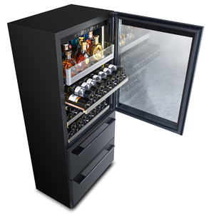 NE-425K-8 Luxury Home Wall Mounted Dual Zone Wine <b>Fridge</b> Beverage Refrigerator Bottom Drinks Drawers <b>Fridge</b> - Product Image 2