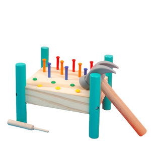 Jouets éducatifs Montessori transfrontaliers en bois pour bébés de 3 à 6 ans : marteau à clous pour la coordination œil-main - Product Image 6