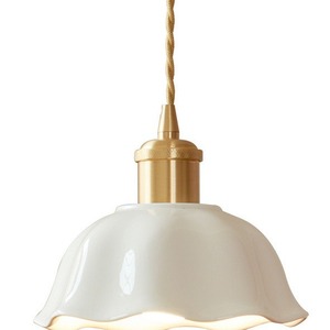 โคมไฟเซรามิกสไตล์นอร์ดิกวินเทจ แบบสามหัว สไตล์เรโทรญี่ปุ่น สำหรับบาร์/โต๊ะอาหาร ห้องนอน/ข้างเตียง ใช้ไฟ AC - Product Image 5