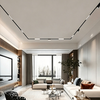Système de rail magnétique LED DAILT Russie pour plafonds tendus - Surface en aluminium/Installation suspendue/encastrée Garantie 3 ans