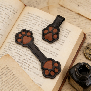 Marque-page en cuir PU en forme de patte de <span class=keywords><strong>chien</strong></span>, marque-page magnétique portable pour <span class=keywords><strong>la</strong></span> lecture quotidienne, porte-page pour le bureau et l'école, cadeau pour les propriétaires de chiens - Product Image 1