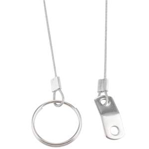 Cavo di sicurezza in acciaio inossidabile con anello a sgancio rapido, previene la perdita, rivestimento in plastica, cavo da 12 pollici, installazione senza attrezzi - Product Image 4