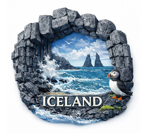 Vente flash - Aimant de réfrigérateur en résine 3D d'<span class=keywords><strong>Islande</strong></span> avec design de géysère et d'aurore boréale - Souvenir touristique haut de gamme - Décoration de la maison - Cadeau - Product Image 5