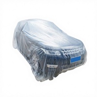 Ventes en gros de housses de voiture jetables en plastique personnalisées de haute qualité, housses de voiture transparentes en PE, imperméables, anti-poussière et protectrices