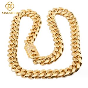 <span class=keywords><strong>Collana</strong></span> a Catena Cubana in <span class=keywords><strong>Oro</strong></span> 18K, <span class=keywords><strong>24</strong></span> Pollici, per Uomo e Donna, Catena Lunga Regalo - Product Image 3