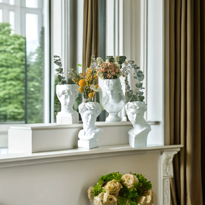Buste de sculpture grecque classique en résine, statue de tête humaine, pot de fleurs, décoration artistique moderne pour la maison et le bureau - Product Image 1
