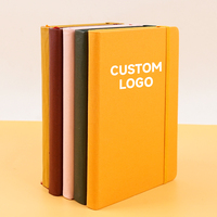 Feuille d'or Eco Craft Paper Fabric Linen Leatherette A4 A5 B6 Slim Lined Journal School Custom Notebook with Logo Hardcover