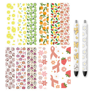 Enveloppes de stylos UV DTF personnalisées avec motifs brillants, impressions UV DTF pour marque-pages de motel, dessins animés, thèmes Maman - Product Image 6