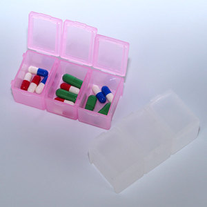 Boîte de rangement de médicaments en plastique Portable Mini taille pratique transportant trois compartiments pour les médicaments du matin la nuit nouvelle boîte - Product Image 4