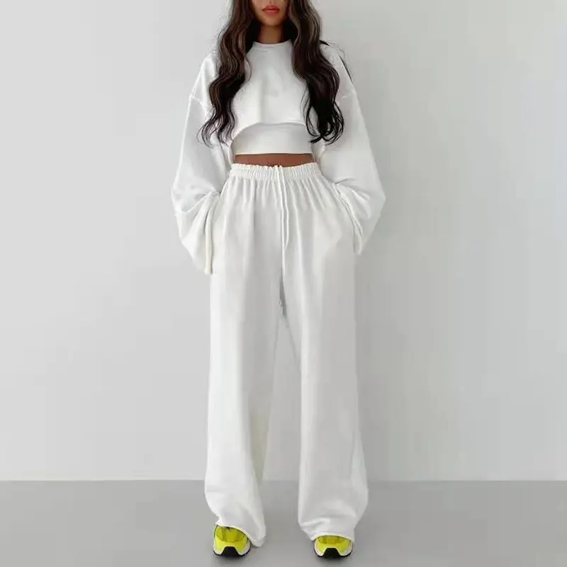 TWOTWINSTYLE Großhandel minimalistisches zweiteiliges Set für Damen Breitbeine-Throos lässige zweiteilige Sets Damen-Sets weiblich