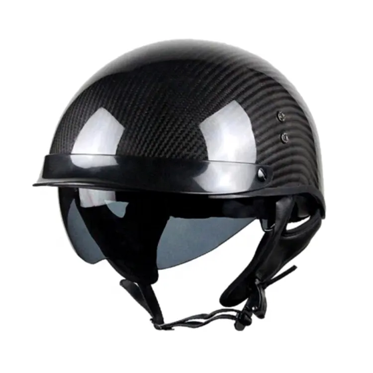 OEM Helm Cerdas Sepeda Motor, Helm Sepeda Motor untuk Sepeda Motor, Sepeda Kriket, Helm Berkuda Klasik, Serat Karbon