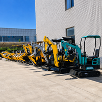 Pengiriman Gratis Mini Excavator EPA Mesin Diesel Kubota 1.8 Ton Crawler Micro Digger 1 Ton 2 Ton Excavator Kecil Pertanian untuk Dijual