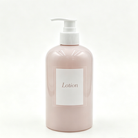 Bouteille de lotion pour soins personnels en plastique givré écologique de 500 ml, surface mate, bouteille vide pour gel douche avec pompe pour produits capillaires