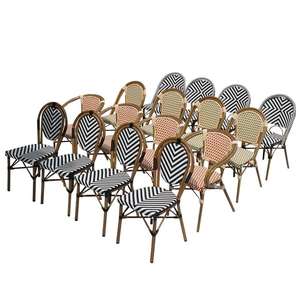 Silla Móvil Retro de Ratán para <span class=keywords><strong>Restaurante</strong></span> Francés, Patio, Balcón, Mesa y Silla para Exteriores, Muebles para <span class=keywords><strong>Restaurante</strong></span> - Product Image 1