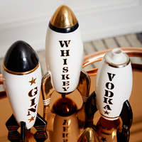 42.3oz Unique Porcelaine Whisky Conteneur Vin Accessoire Liqueur Esprit Bouteille Céramique Rocket Decanter