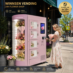 Máquina Expendedora <span class=keywords><strong>de</strong></span> Flores Frescas Winnsen en Oferta con Refrigerador, Pantalla Táctil, Lector <span class=keywords><strong>de</strong></span> Tarjetas y Monedero Electrónico para Aeropuertos y Metro - Product Image 2