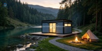 Maison conteneur Skyacross de 20 pieds entièrement finie en usine, cabane modulaire préfabriquée avec cuisine et salle de bain complètes, maison préfabriquée