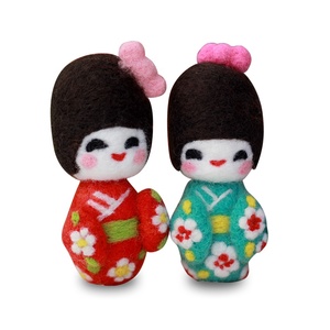 Kit de fieltro de costura DIY de nivel de principiantes, <span class=keywords><strong>Tutorial</strong></span> artesanal de fieltro itinerante de lana, Kimono 3D japonés, regalos novedosos para mujer, fieltro de aguja - Product Image 1