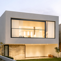 Fenêtres coulissantes verticales électriques à cadre fin minimaliste, triple vitrage, réduction du bruit, anti-effraction, construction immobilière