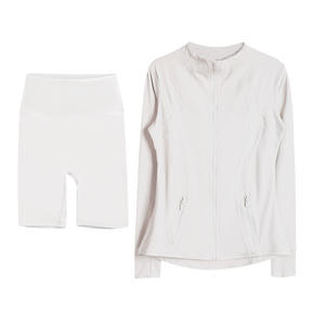 LULUS Yoga Sets Fitness Frauen Großhandel Outdoor Trainings anzüge Benutzer definiertes Logo Workout Nylon Spandex Gym Frauen Fitness 2-teiliges Set - Product Image 4