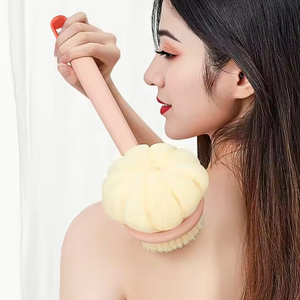 Sikat Badan Gagang Panjang Grosir dengan <span class=keywords><strong>Loofah</strong></span>, Penggosok Punggung Pengelupas Kering, Spons Mandi Spa untuk Pembersih Tubuh, Sikat Penggosok Mandi - Product Image 3