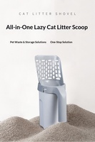 Kit de nettoyage de litière pour chat pliable tout-en-un le plus vendu avec boîte de rangement – Essentiel pour l'entretien des animaux de compagnie, directement de l'usine