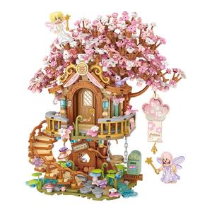 Casa de Árbol de Sakura, Modelo de Juguete para Armar, Plástico ABS, Escala 1:3, 40 Piezas, Bloques de Construcción de Partículas Pequeñas, Caja de Regalo para Niños - Product Image 5