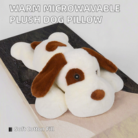 Coussin chauffant personnalisé pour chien, grand, chaud, micro-ondable, super doux, en peluche longue, blanc, avec rembourrage en coton PP lesté, 60 cm, mignon