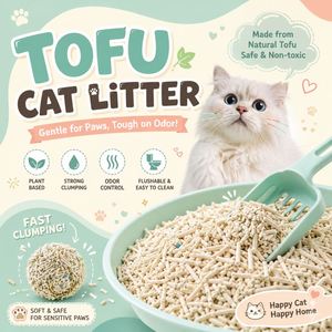 ทรายแมวเต้าหู้แบบย่อยสลายได้ 100% เป็นมิตรกับสิ่งแวดล้อม  บรรจุภัณฑ์ขนาดใหญ่  ยี่ห้อสินค้าของตัวเอง  ฝุ่นน้อยพิเศษ  สามารถทิ้งลงชักโครกได้ - Product Image 1