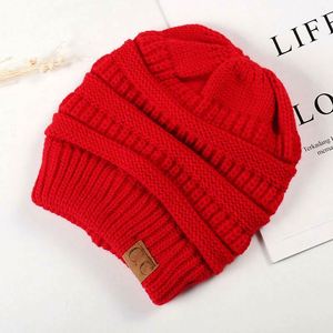 Gorro de lana para mujer, estilo coleta, para otoño e invierno, tejido, de color sólido, cálido. - Product Image 6