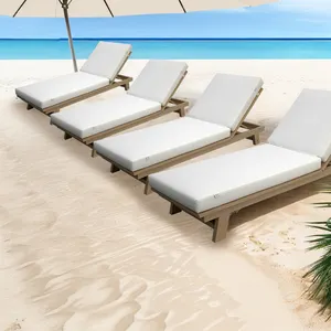 Sang trọng đúc nhôm mây nhựa PVC hồ bơi màu hồng KHÁCH SẠN VƯỜN phòng chờ Sun Lounger giường ghế sunbeds bãi biển gỗ đệm sân thượng