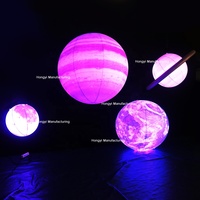 Ballon du système solaire : Lune, Terre, Mars, Saturne, neuf planètes / Planète géante gonflable à l'hélium avec lumière LED