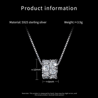 Vente en gros de colliers pendentifs en argent sterling 925 VVS D couleur Moissanite pour femme avec chaîne