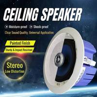 Haut-parleur de sonorisation 70V 100V, haut-parleur coaxial commercial pour plafond, haut-parleur passif encastré de 5 à 6,5 pouces pour hôtel, école